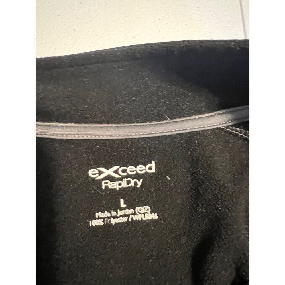 eXceed Unisex Long Sleeve 1/4 Zip Pullover Shirt Jacket Size Large Black - Picture 4 of 5